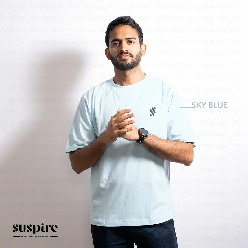 Unisex Organic Cotton T-Shirts: Sky Blue -- Basic T-Shirt Crew Neck Short Sleeve