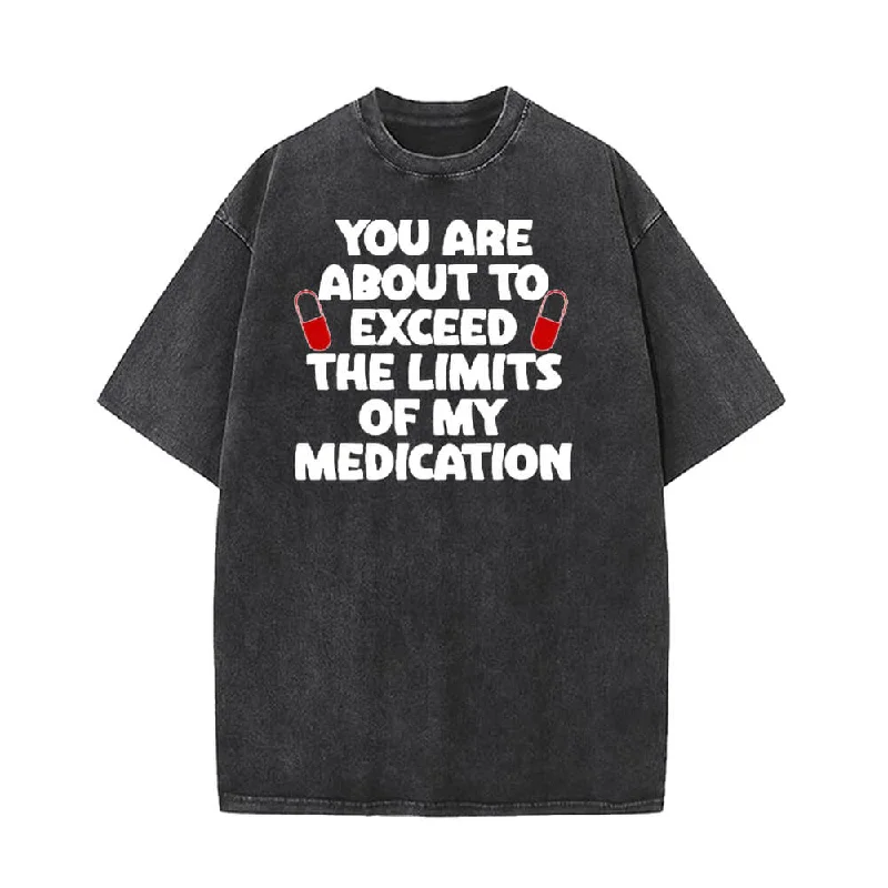 You Are About To Exceed Vintage Washed T-shirt-- Hooded Caped Shawl Collar