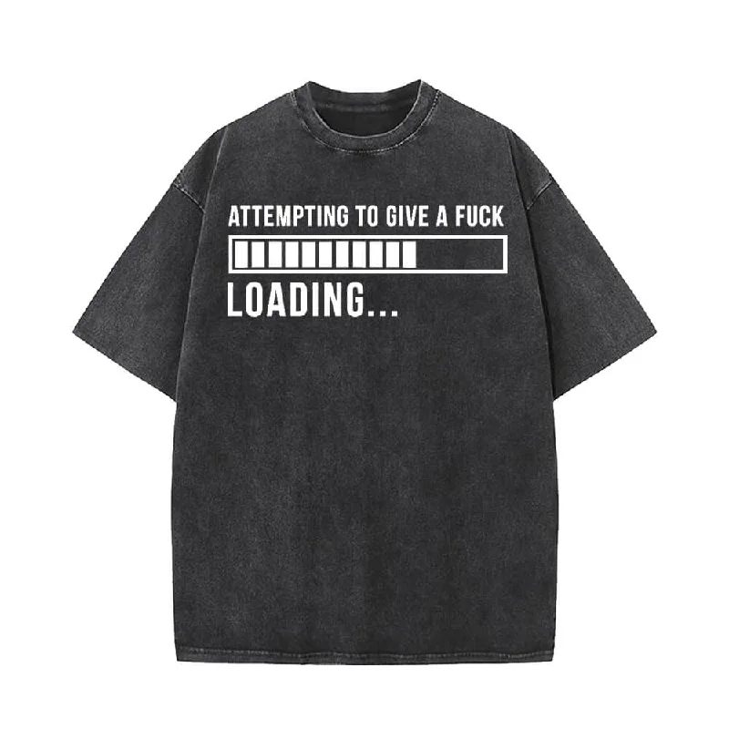 Attempting To Give A Fuck Vintage Washed T-shirt-- Welt Pockets Slit Pockets Flap Pockets Attempting To Give A Fuck Vintage Washed T-shirt-- Welt Pockets Slit Pockets Flap Pockets