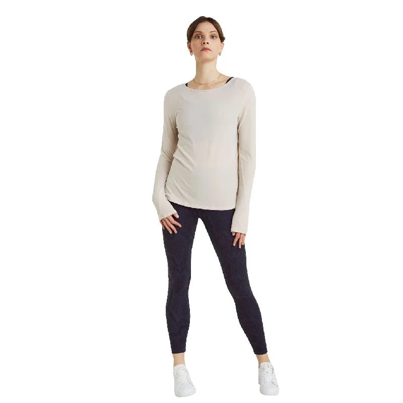 Varley Astoria Womens Long Sleeve Shirt-- Silk Blend Satin Velvet