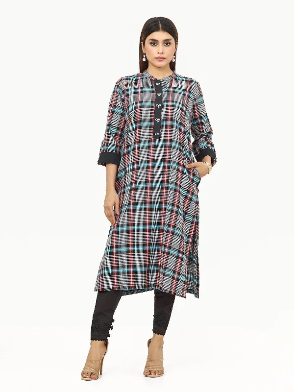 Pret 1PC Printed Yarn Dyed Shirt - EWTKP22-68439-- Solid Color Striped Floral