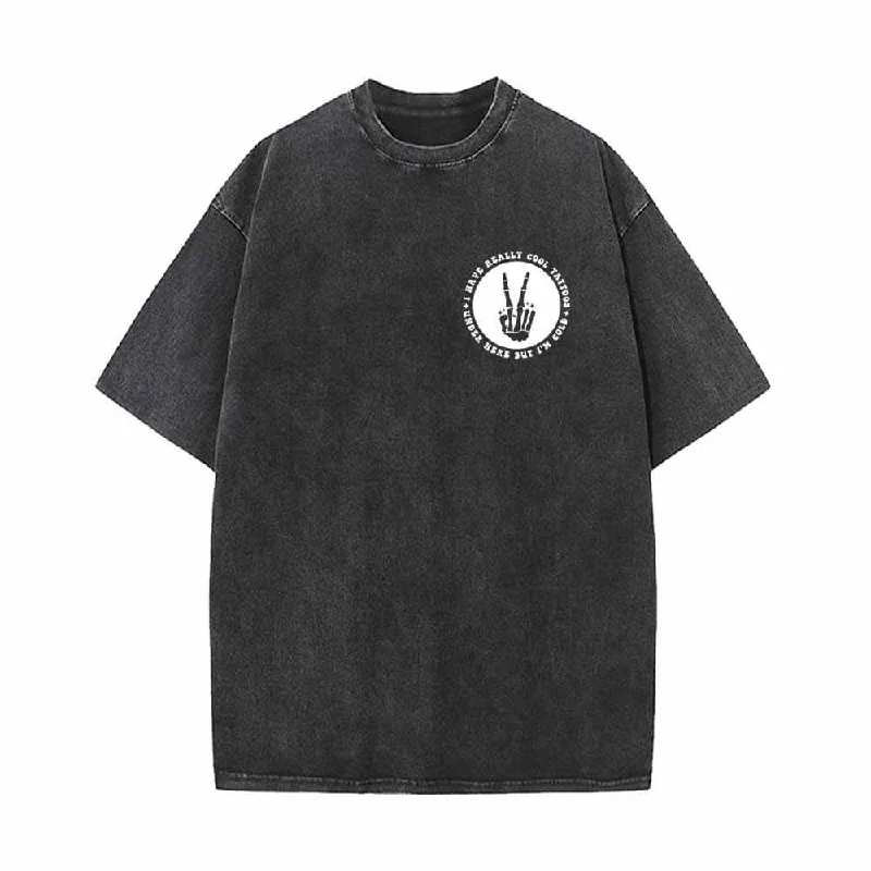 I Have Really Cool Tattoos Skull Yeah Gesture T-shirt-- Front Pockets Side Pockets Patch Pockets I Have Really Cool Tattoos Skull Yeah Gesture T-shirt-- Front Pockets Side Pockets Patch Pockets