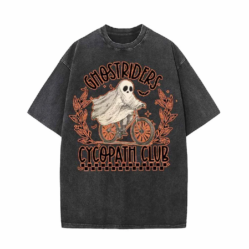 Horror Ghostriders Vintage Washed T-shirt-- Wool Fabric Cashmere Fabric Tweed Fabric Horror Ghostriders Vintage Washed T-shirt-- Wool Fabric Cashmere Fabric Tweed Fabric