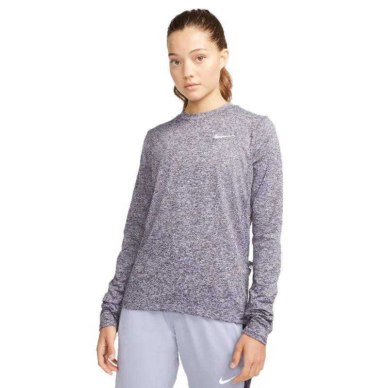 Nike Dri-FIT Element Womens Running Shirt-- Mesh Blend Leather Blend Suede Blend