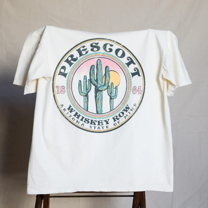 White Cactus Prescott T-Shirt-- Houndstooth Herringbone Solid
