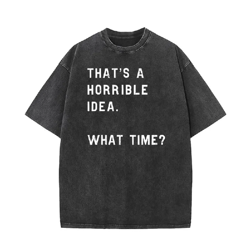 That’s A Horrible Idea Short Sleeve T-shirt-- Sequined Glittery Shiny