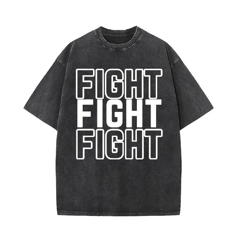 Fight Vintage Washed T-shirt-- Machine Wash Dry Clean Hand Wash