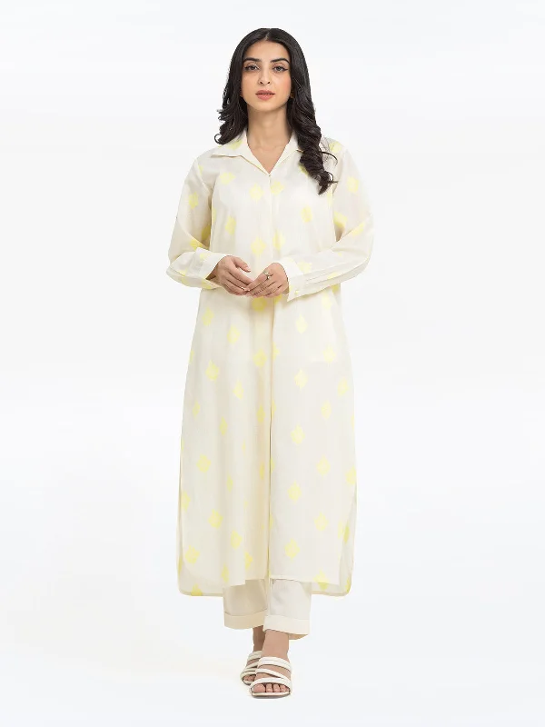 Pret 2Pc Printed Jacquard Shirt Trouser - EWTKS24-80097ST-- Graphic Embroidered Appliqued Pret 2Pc Printed Jacquard Shirt Trouser - EWTKS24-80097ST-- Graphic Embroidered Appliqued