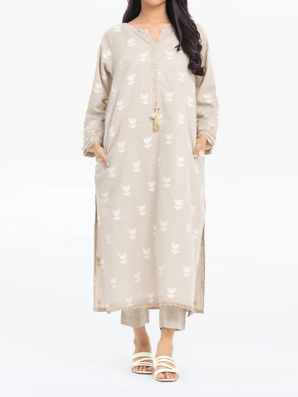 Pret 2Pc Printed Jacquard Shirt Trouser - EWTKS24-80091ST-- Ribbed Striped Patterned Pret 2Pc Printed Jacquard Shirt Trouser - EWTKS24-80091ST-- Ribbed Striped Patterned