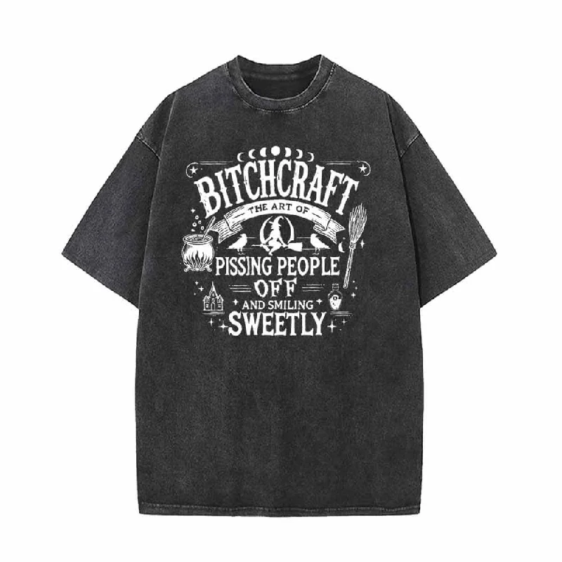 The Art Of Pissing People OFF Vintage Washed T-shirt-- Hooded Caped Shawl Collar