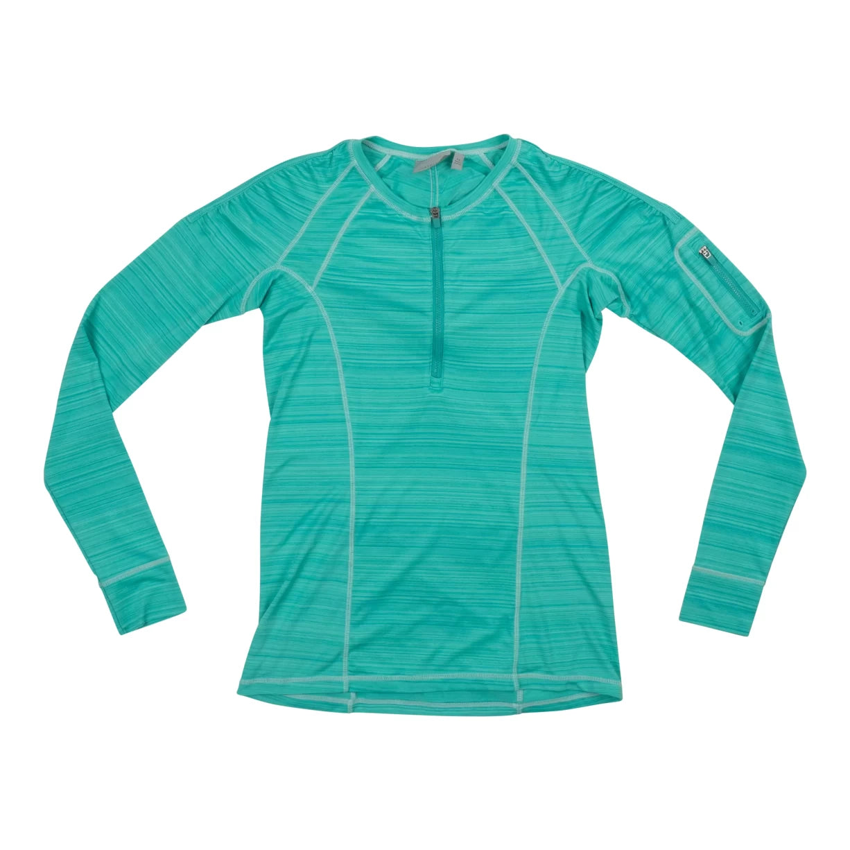 Athleta 1/4 Zip Log Sleeve Shirt - Women's-- Seamless Knitted Crochet
