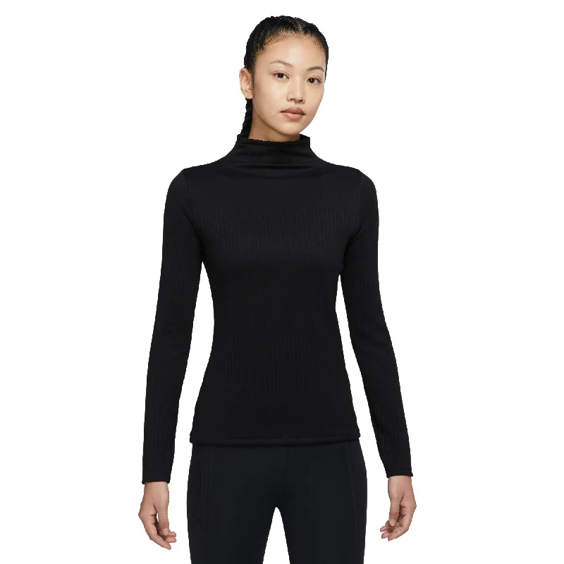 Nike Yoga Luxe Dri-FIT Womens Training Shirt-- Hooded Caped Shawl Collar