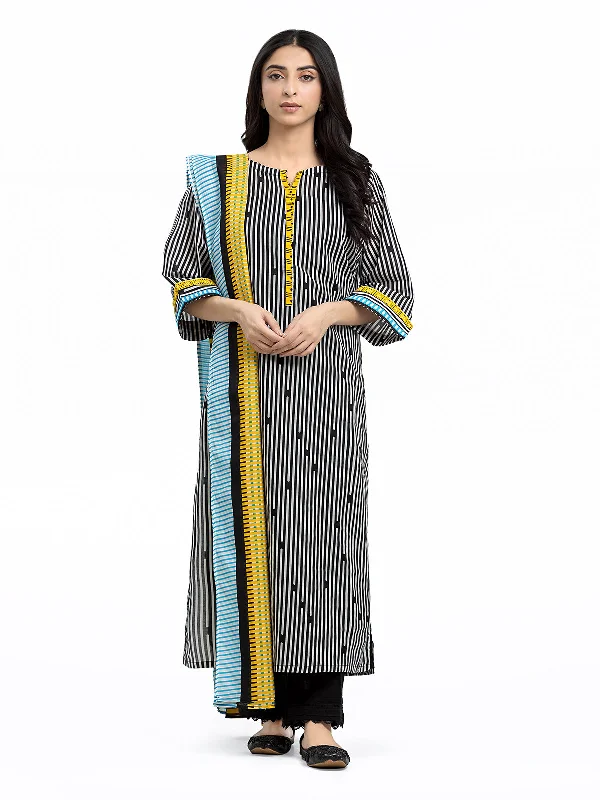 Pret 2Pc Printed Lawn Shirt Dupatta - EWTKS24-69697SD-- Silk Blend Satin Velvet