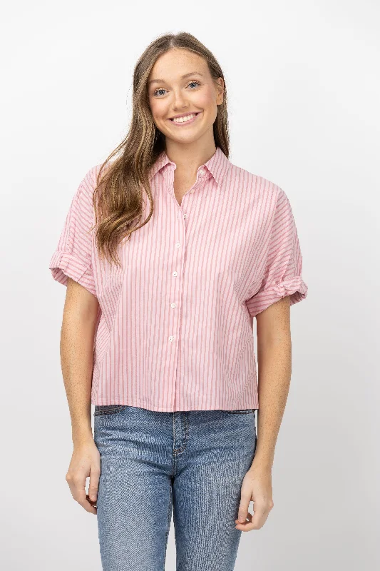 Xirena Teddy Shirt in Cameo Rose-- Faux Fur Fabric Real Fur Fabric Shearling Fabric