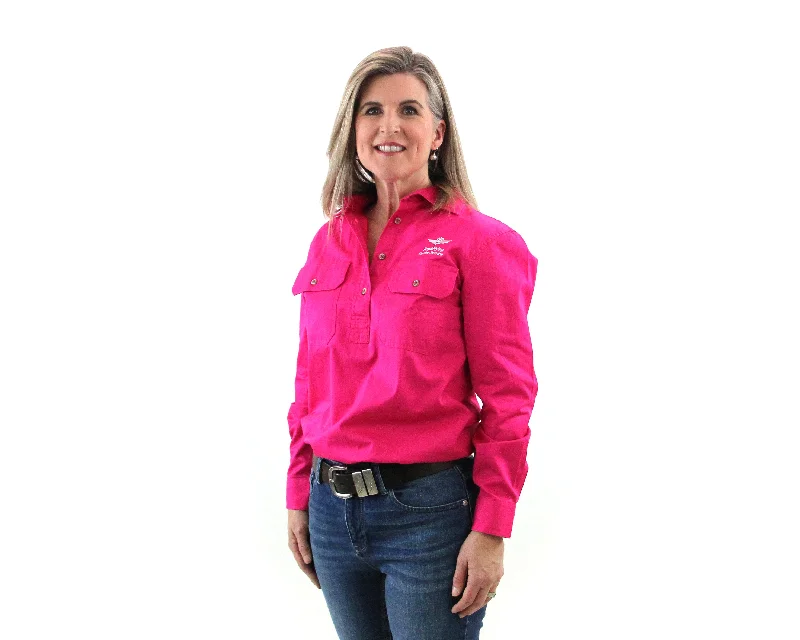 Women's Pilbara Shirt - RFDS - long sleeve-- V-Neck T-Shirt Long Sleeve Cotton