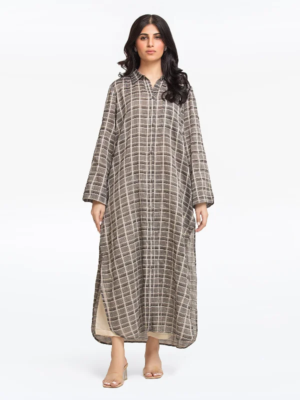 Pret 1Pc Printed Cotton Shirt - EWTKP23-69616S-- Print Jacquard Patchwork