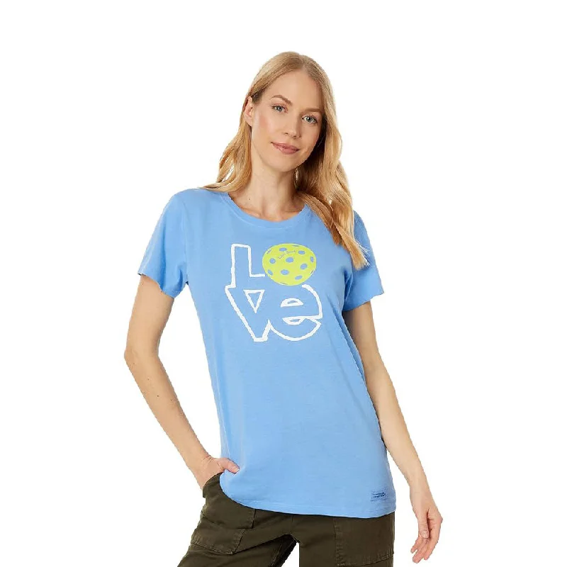 Life Is Good Love Pickleball Womens Shirt-- Mesh Fabric Canvas Fabric Denim Fabric