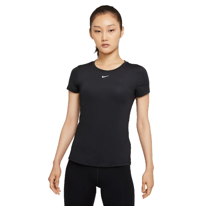 Nike Dri-FIT One Slim Womens Short Sleeve Training Shirt-- Notch Collar Peter Pan Collar Cowl Neck Nike Dri-FIT One Slim Womens Short Sleeve Training Shirt-- Notch Collar Peter Pan Collar Cowl Neck