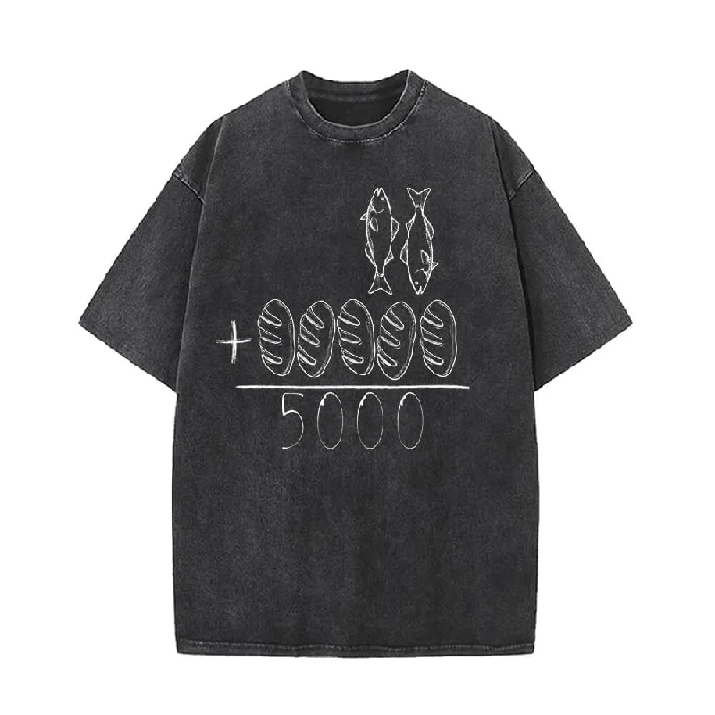 Fish Plus Bread Vintage Washed T-shirt-- Modern Contemporary Chic