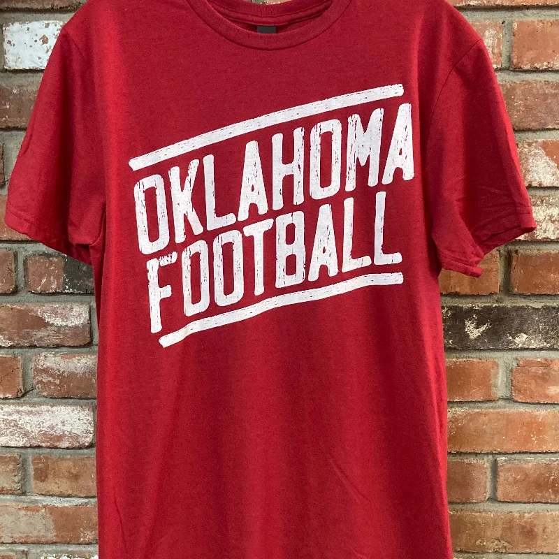 OKLA Football T-Shirt-- Graphic Embroidered Appliqued