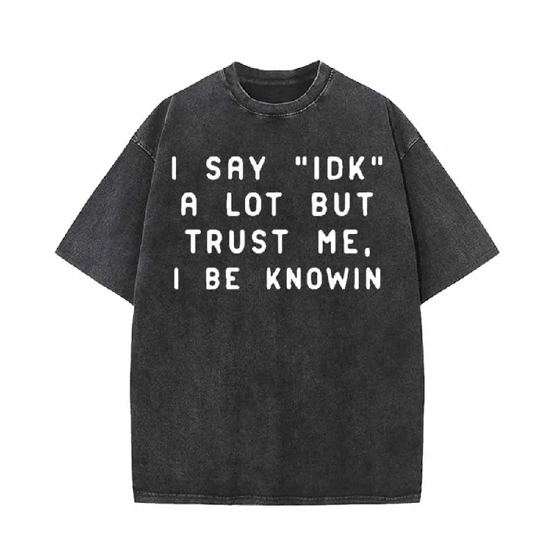 Funny Humor Vintage Washed T-shirt-- Elegant Classic Vintage