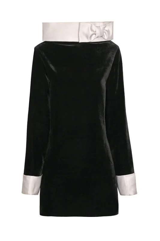 Cuffed Mini Dress Elegant Lace-Up Mini Dress