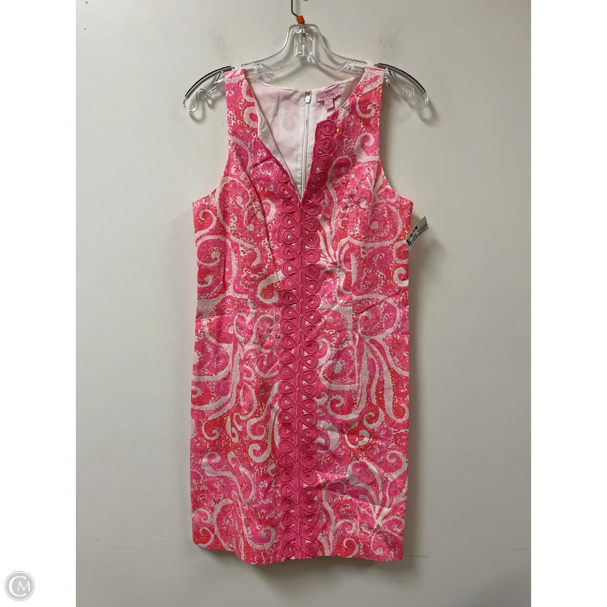 Dress Designer By Lilly Pulitzer In Pink & White, Size: S Tunics Satin smooth