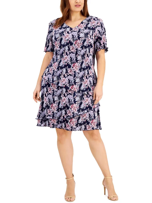Plus Womens Work Midi Sheath Dress Tunics Favorite customer