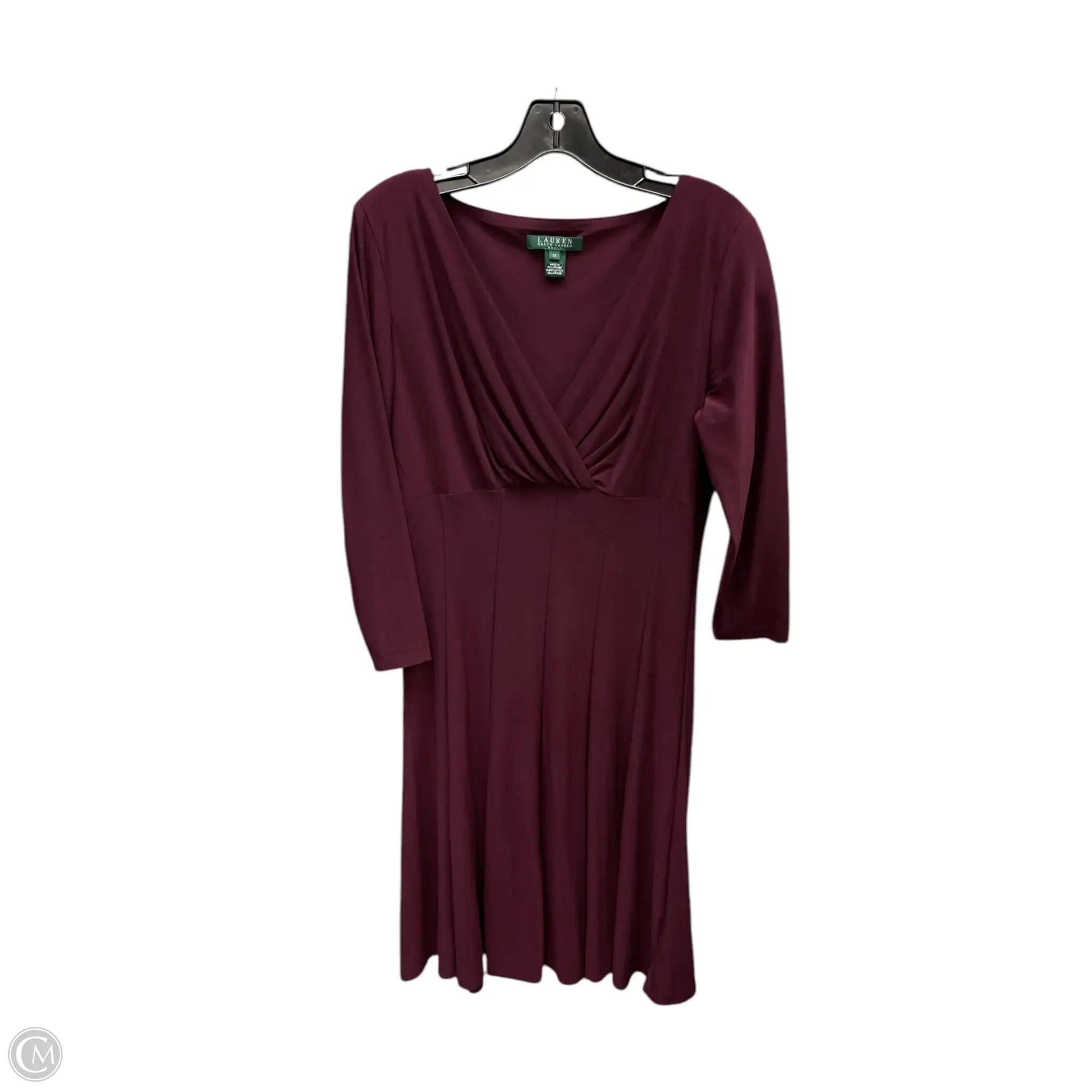Dress Work By Lauren By Ralph Lauren In Purple, Size: 12 Tunics Ceremony elegant