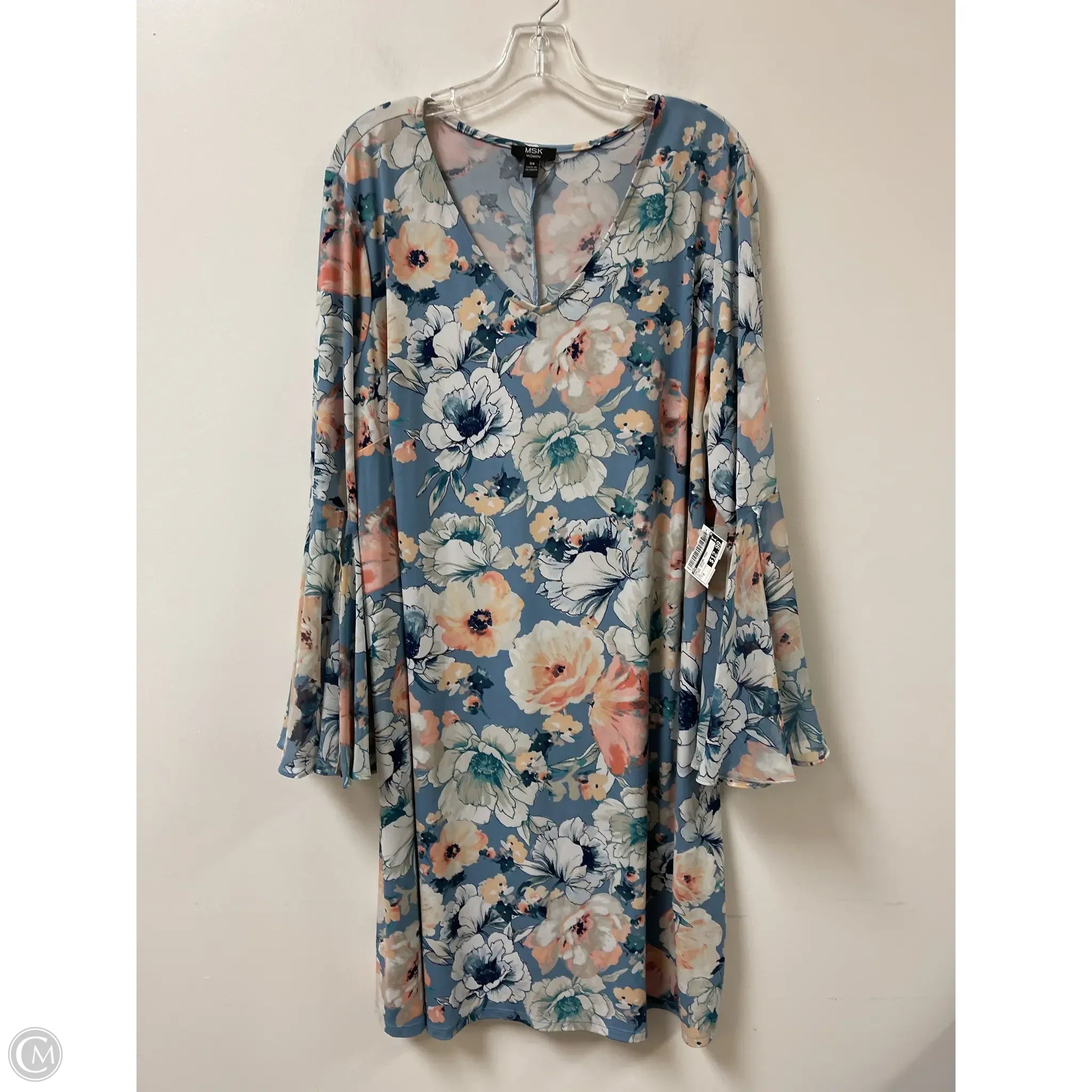 Dress Casual Midi By Msk In Floral Print, Size: 0 empire Waist empire