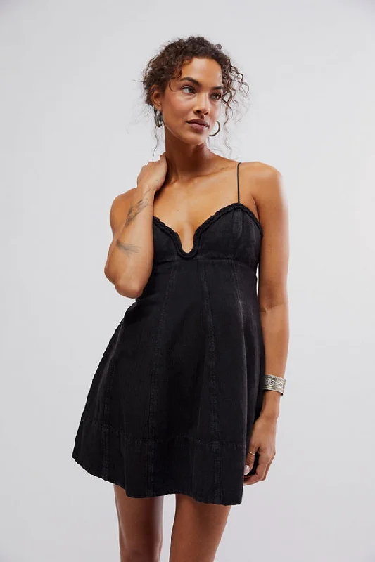 Altura Mini Dress Black Cozy Jersey Mini Dress