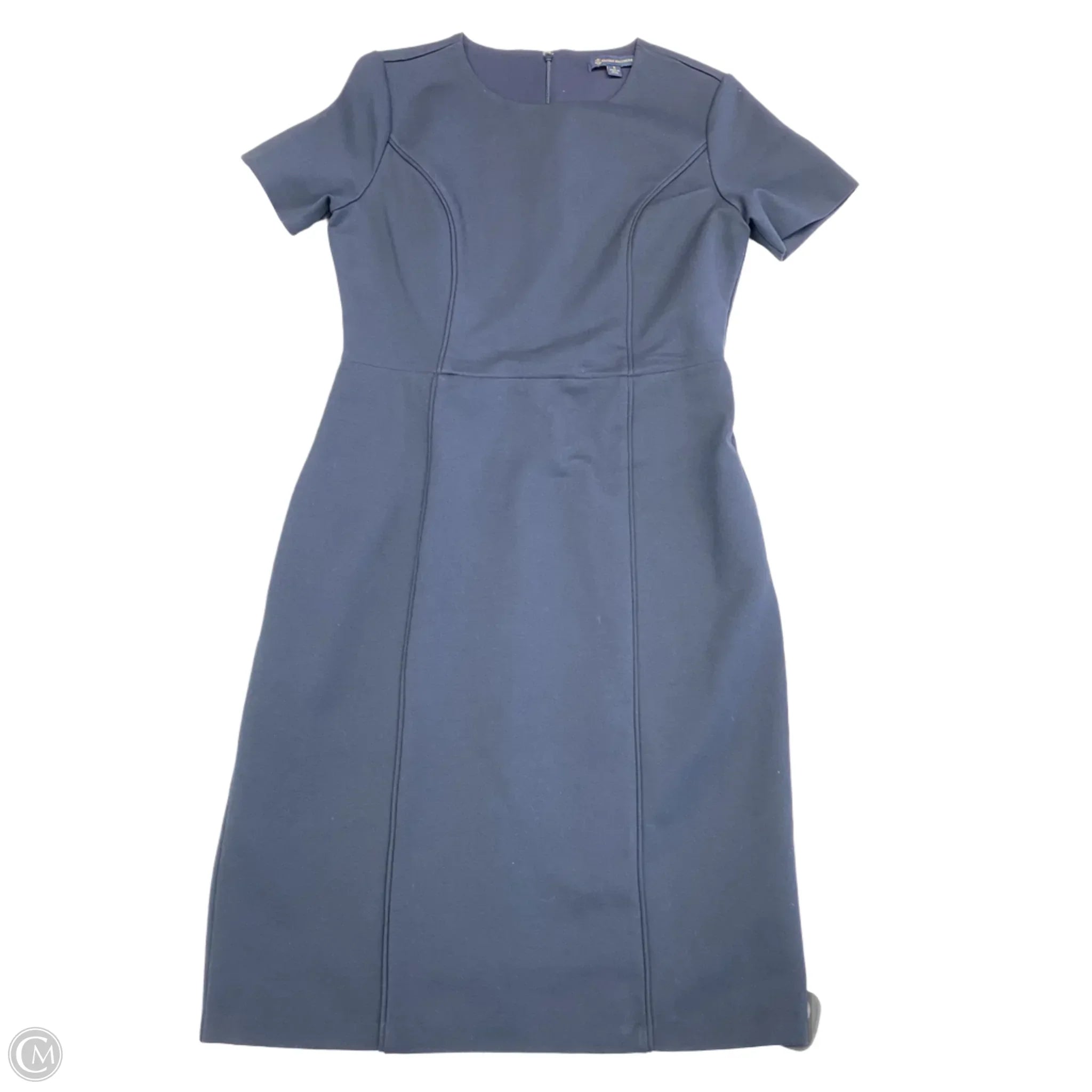 Dress Casual Midi By Brooks Brothers In Navy, Size: 8 Tunics Sophisticated sleek