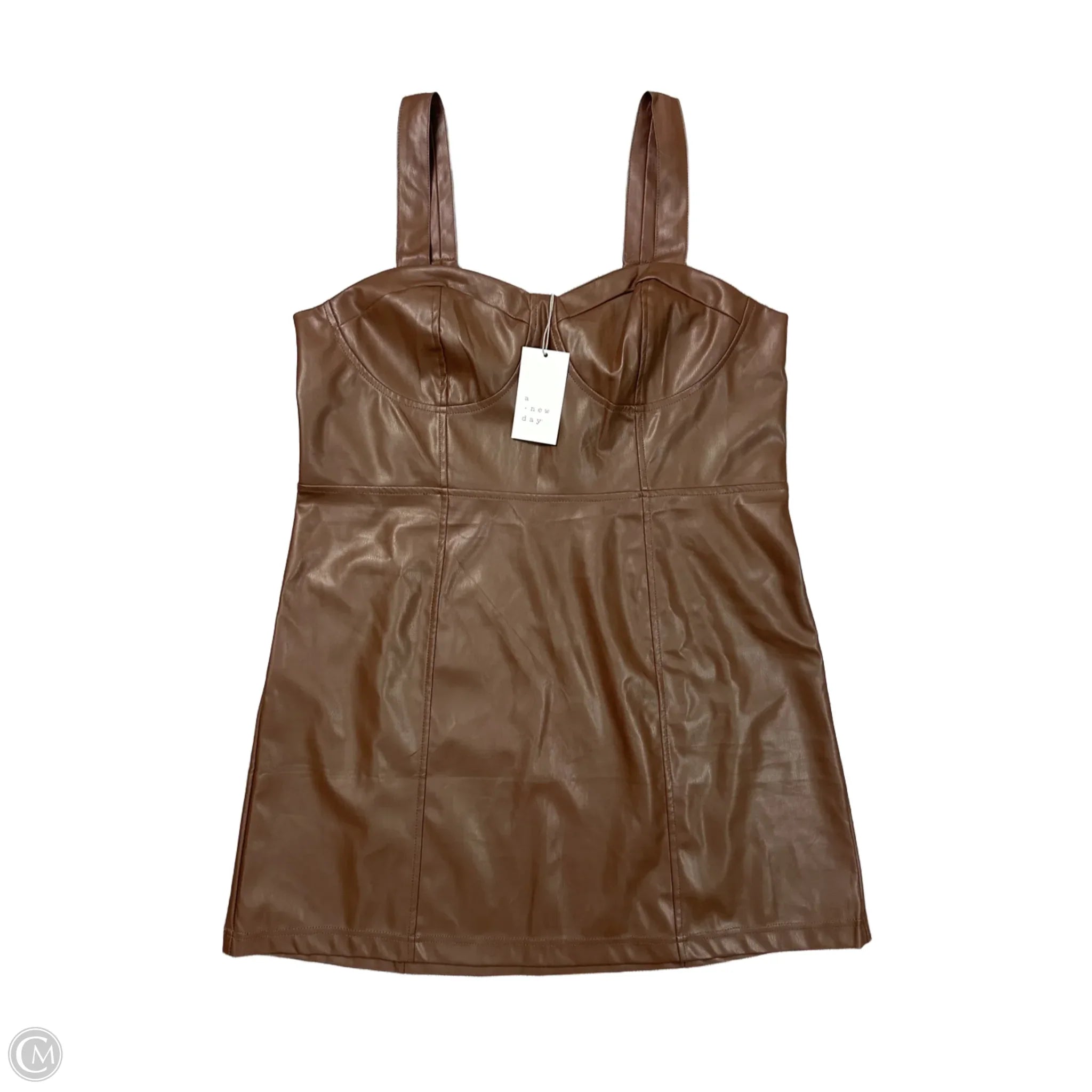 Dress Casual Short By A New Day In Brown, Size: L Tunics Cozy soft