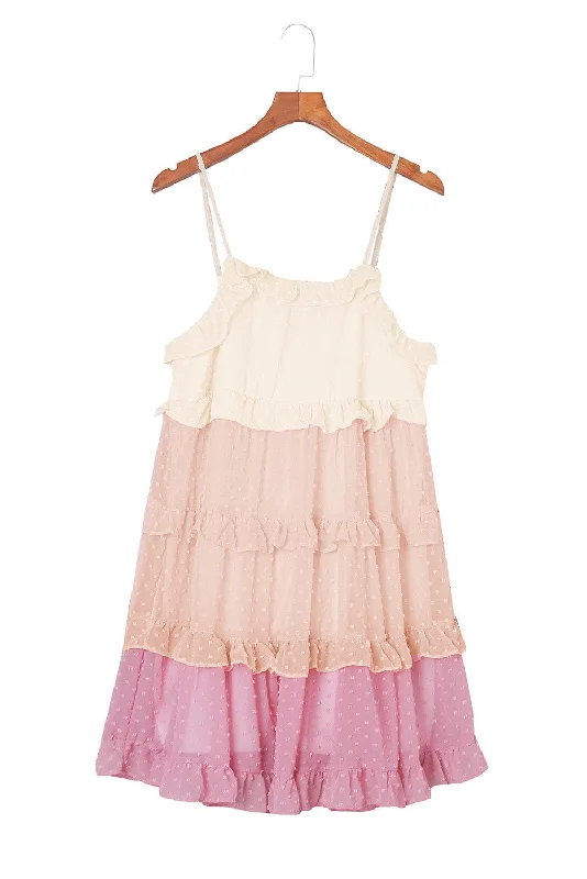 Stylish Mini Dress with Ruffles Stylish Sweetheart Neck Mini Dress