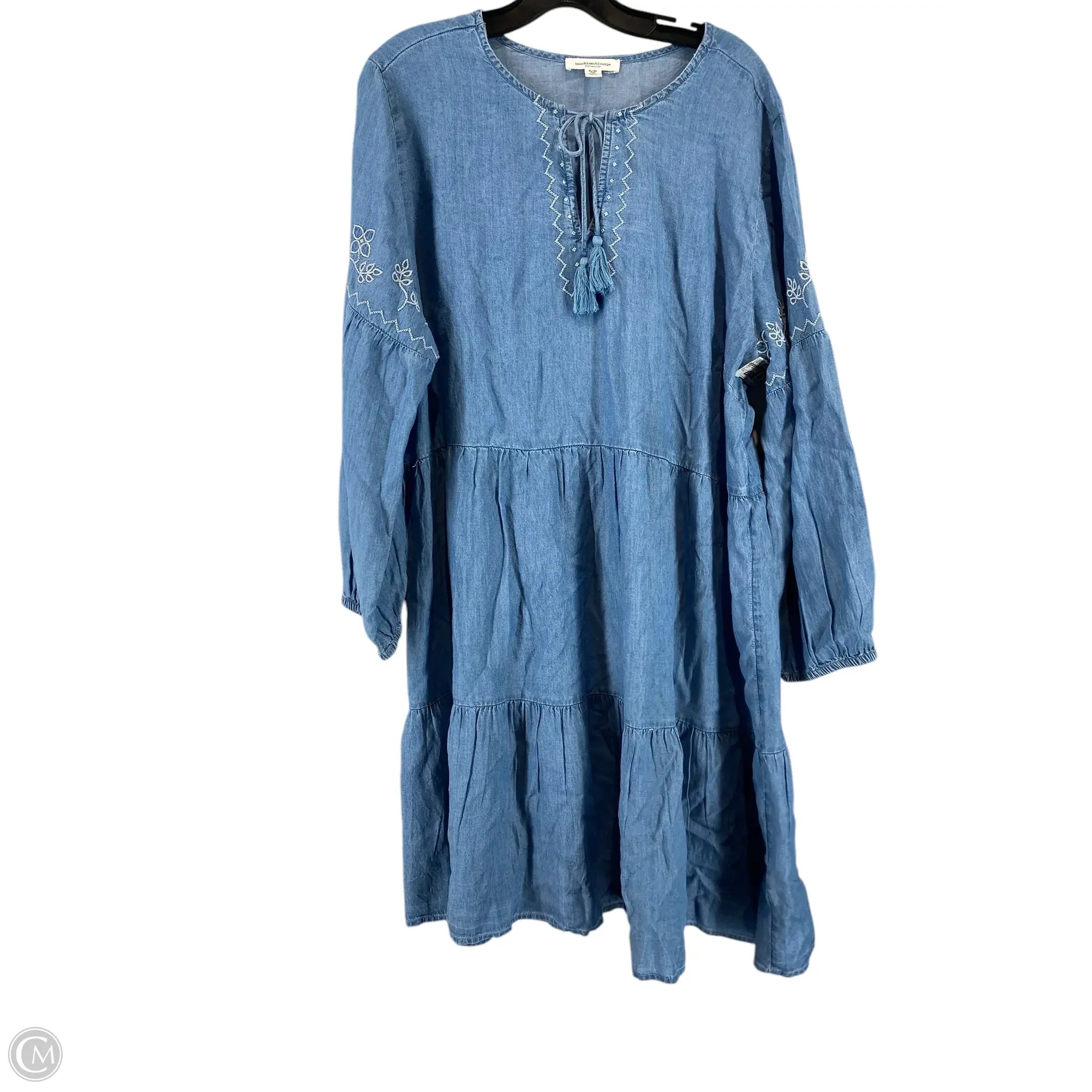 Dress Casual Short By Beachlunchlounge In Blue, Size: Xl Tunics Satin smooth