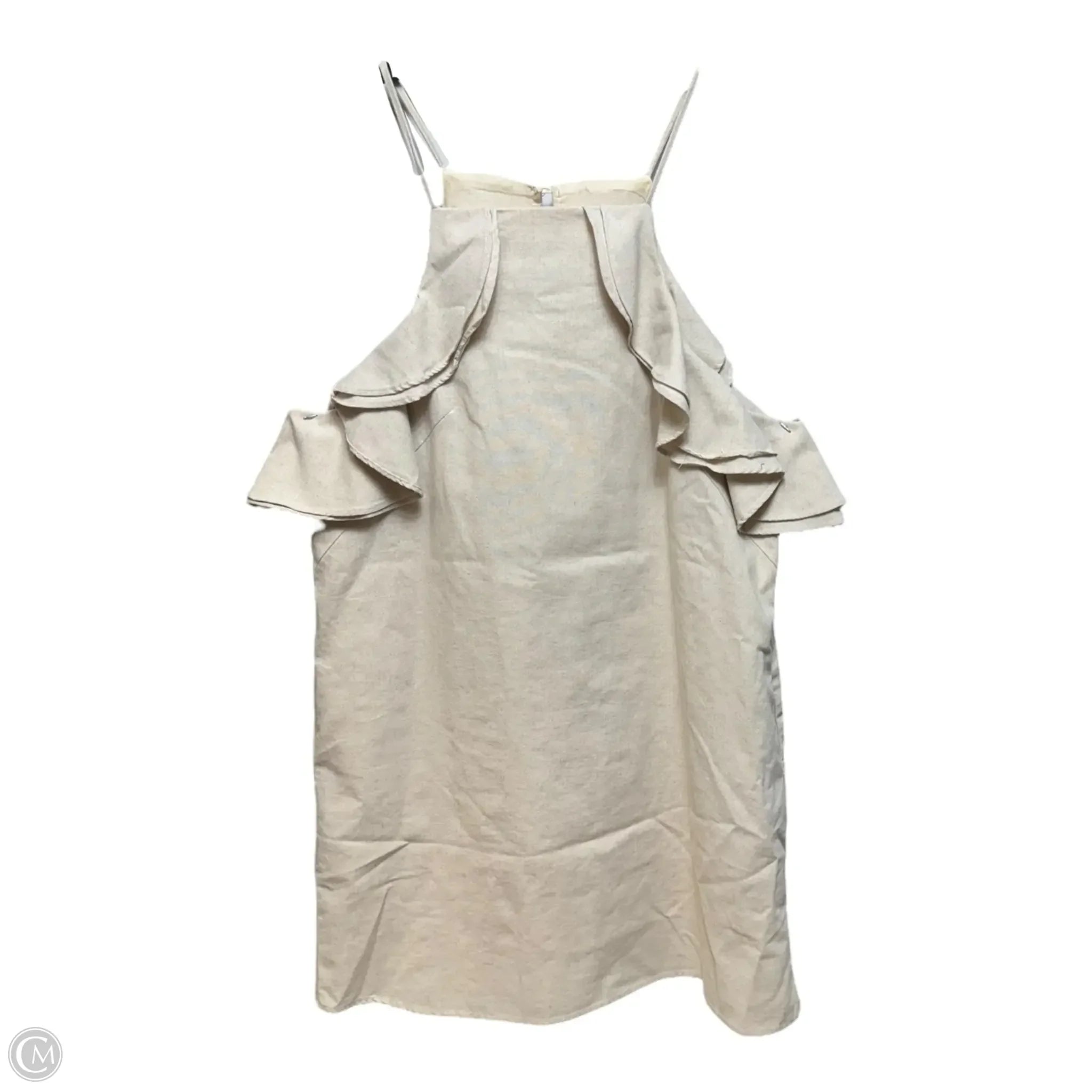 Linen Dress Casual Short By Linen Lux In Beige, Size: L Casual Short Summer