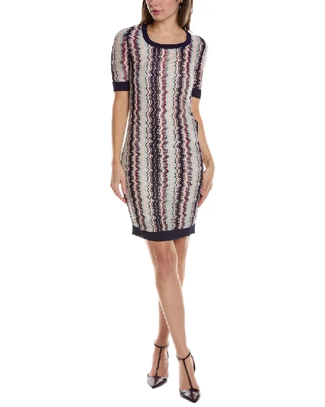 M Missoni Silk-Lined Mini Dress Casual Short Summer