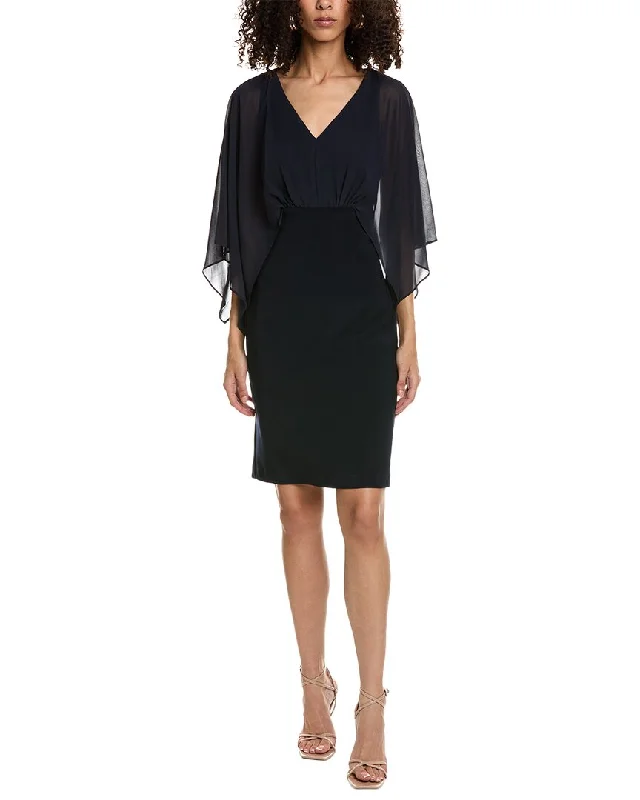 Joseph Ribkoff Draped Sleeve Sheath Dress Tunics Trendy modern