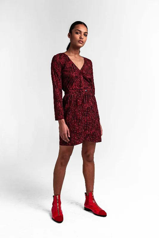 Austria dress in strates print Tunics Cozy comfortable