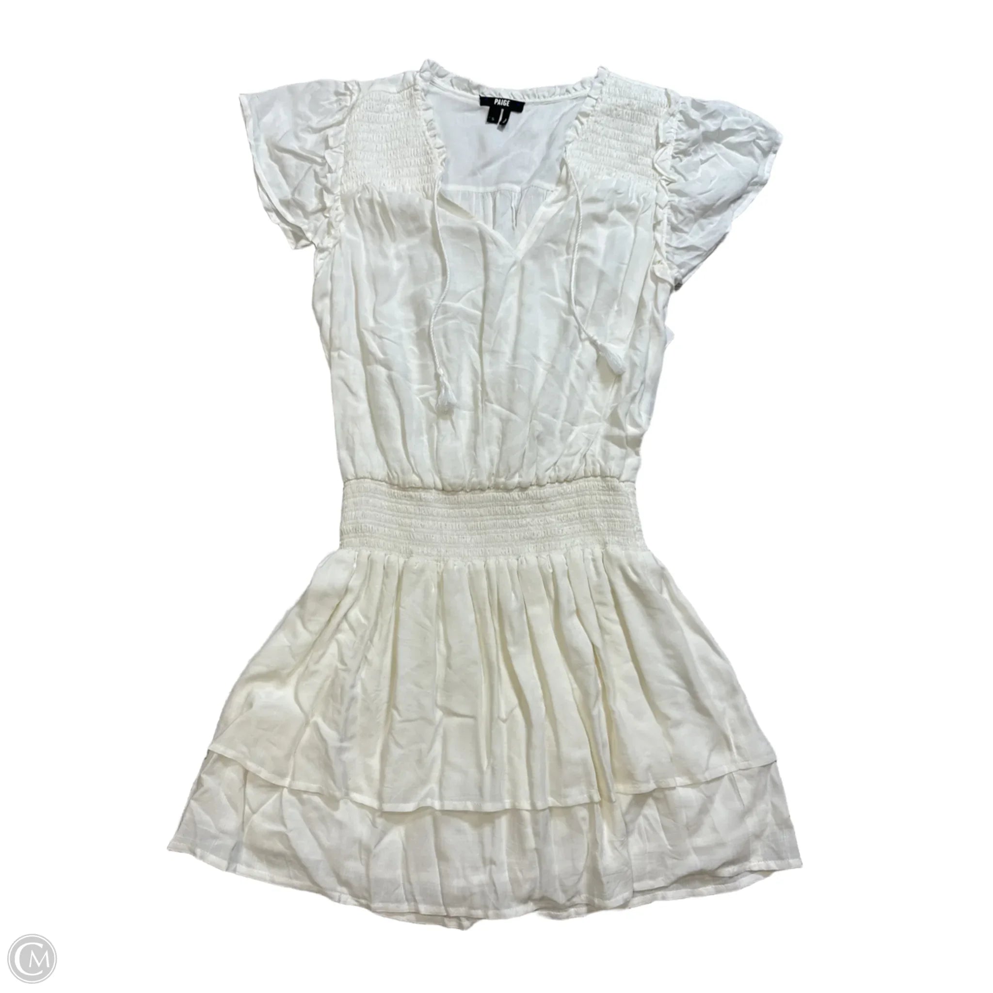 Dress Casual Short By Paige In White, Size: S Tunics Floral girly
