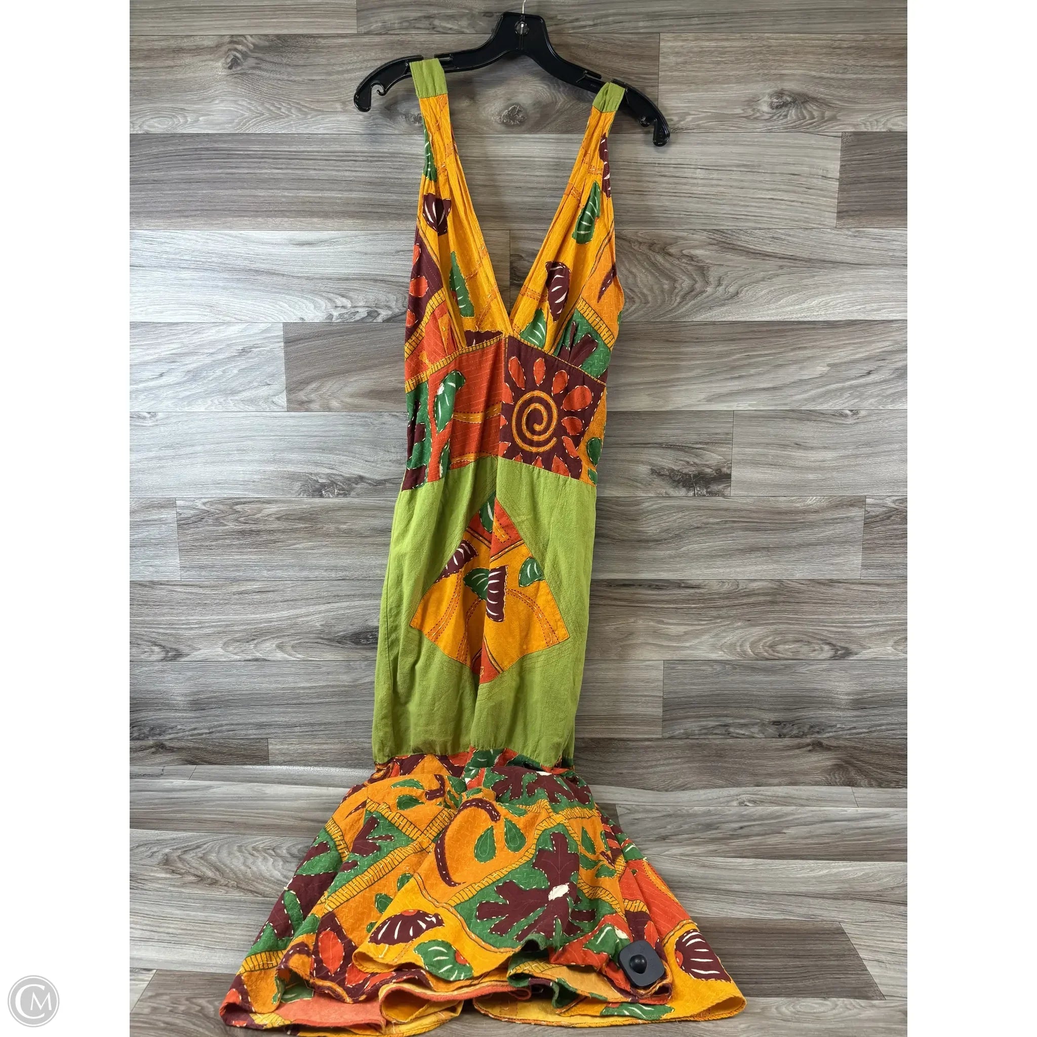 Dress Casual Maxi By Jade In Green & Orange, Size: L Tunics Fleece cozy