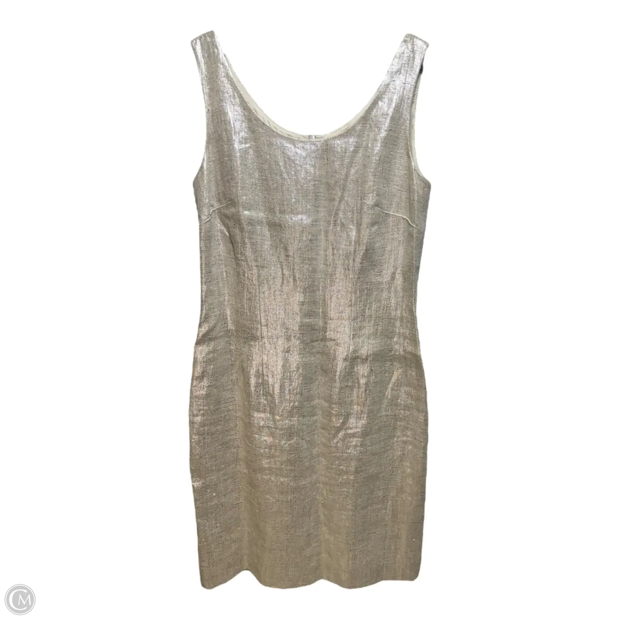 Metallic Linen Dress Casual Short By Sara Campbell In Silver, Size: 6 Elegant Long Evening Metallic Linen Dress Casual Short By Sara Campbell In Silver, Size: 6 Elegant Long Evening