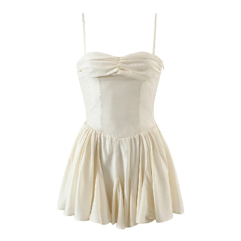 A&A Y2K Fairy Summer Mini Dress Elegant Satin Lace Mini Dress
