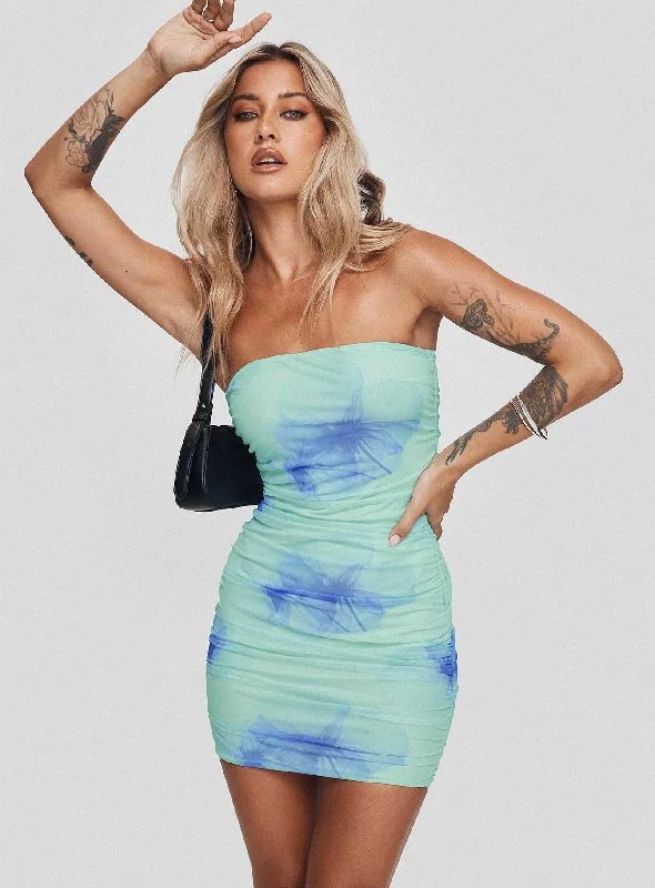 Micah Mini Dress Blue Floral Tunics Essential wardrobe