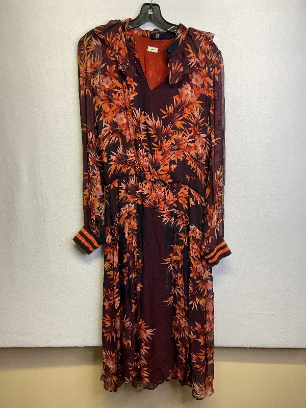 Dress Casual Midi By Cmb In Purple & Red, Size:2 Tunics Gym athletic