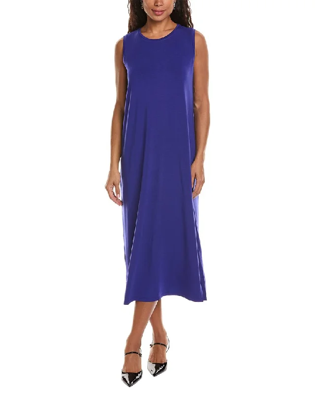 EILEEN FISHER Crewneck Midi Dress Tunics Gym athletic