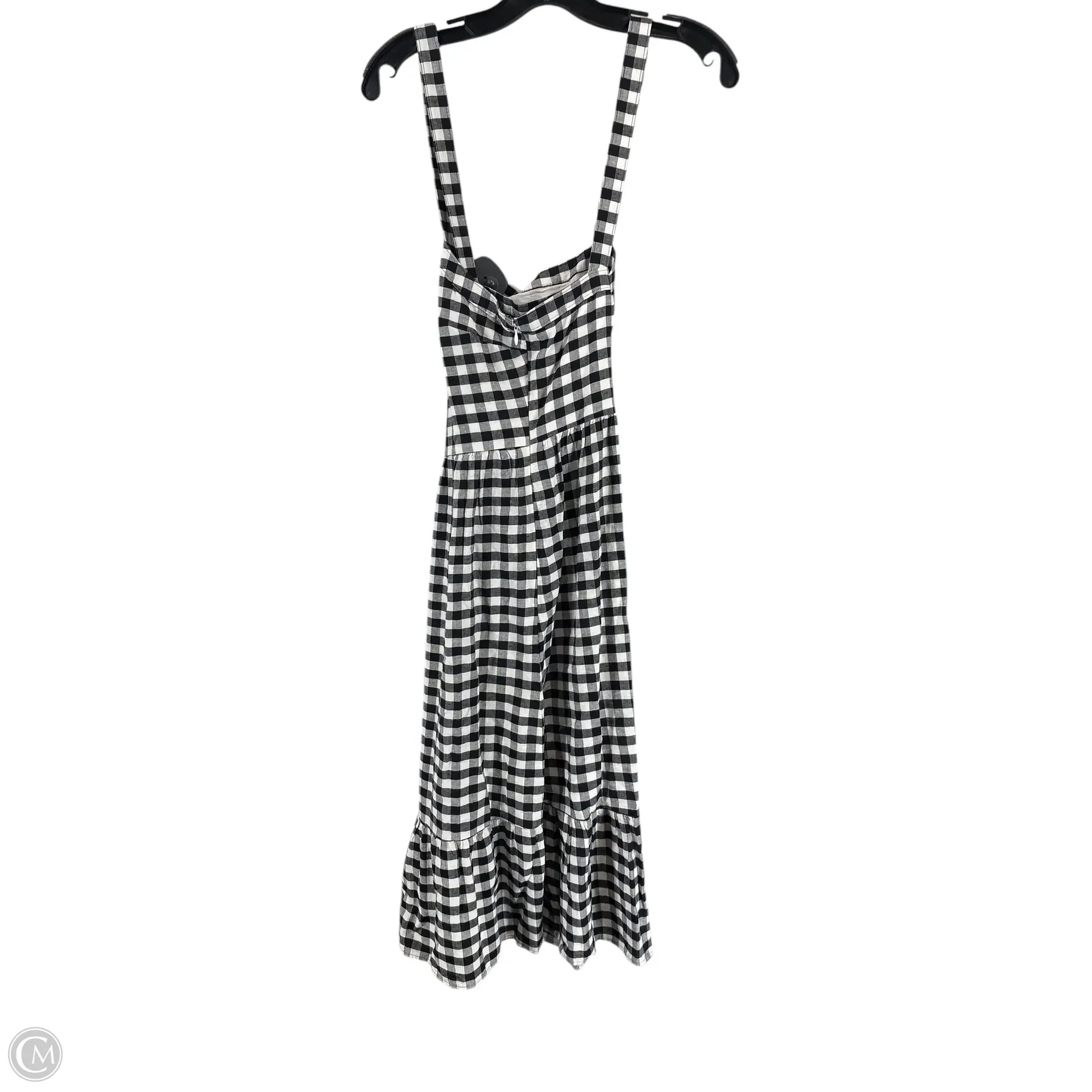 Dress Casual Midi By Loft In Black & White, Size: 10 Tunics Running lightweight