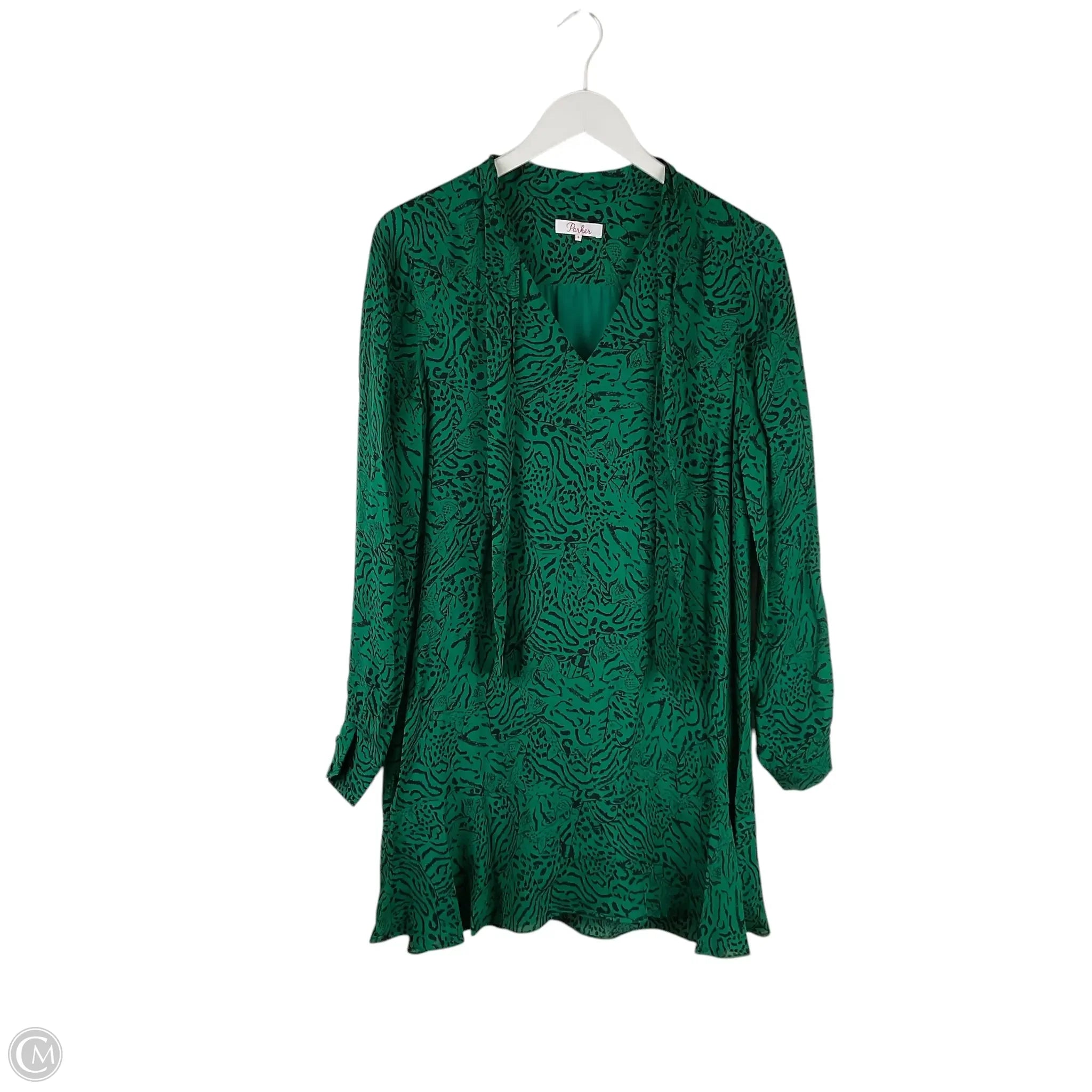 Dress Casual Short By Parker In Green, Size: S Tunics Chic elegant