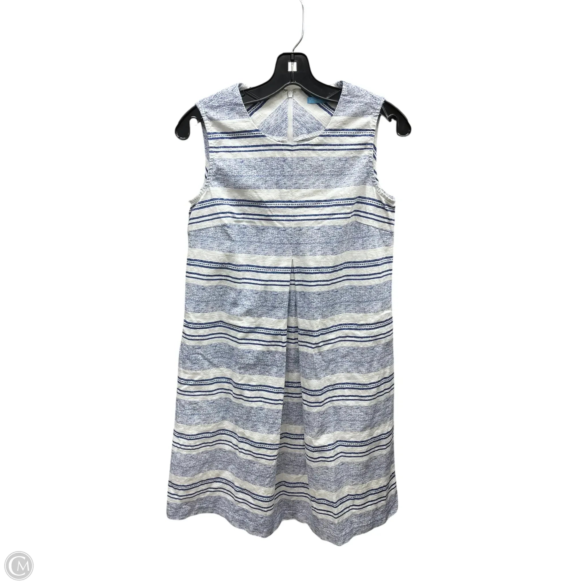 Dress Casual Midi By J Mclaughlin In Blue & White, Size: Xs Shift Classic Vintage
