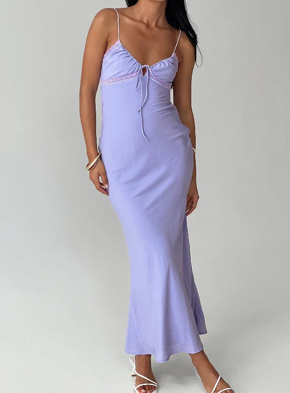 Emily Maxi Dress Lilac Elegant Long Evening